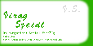 virag szeidl business card